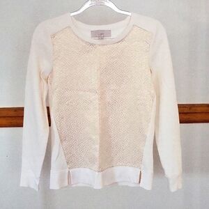 Loft Cream/Gold Sweatshirt (XS)